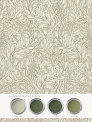 Laurence Llewelyn-Bowen Green Rambleicious Floral Print A4 Wallpaper Sample - Image 4 of 4