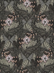 Laurence Llewelyn-Bowen Green Rambleicious Floral Print A4 Wallpaper Sample - Image 2 of 4