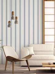 Galerie Blue Spring Blossom Stripe A4 Wallpaper Sample - Image 1 of 2