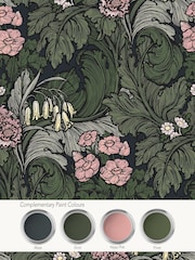 Laurence Llewelyn-Bowen Pink Hedgerovia Floral Print A4 Wallpaper Sample - Image 3 of 4