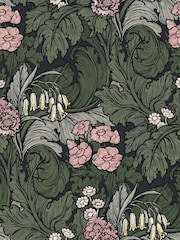 Laurence Llewelyn-Bowen Pink Hedgerovia Floral Print A4 Wallpaper Sample - Image 4 of 4