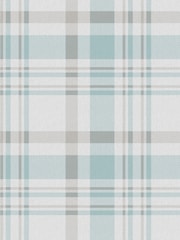 Galerie Blue Spring Blossom Plaid A4 Wallpaper Sample - Image 2 of 2