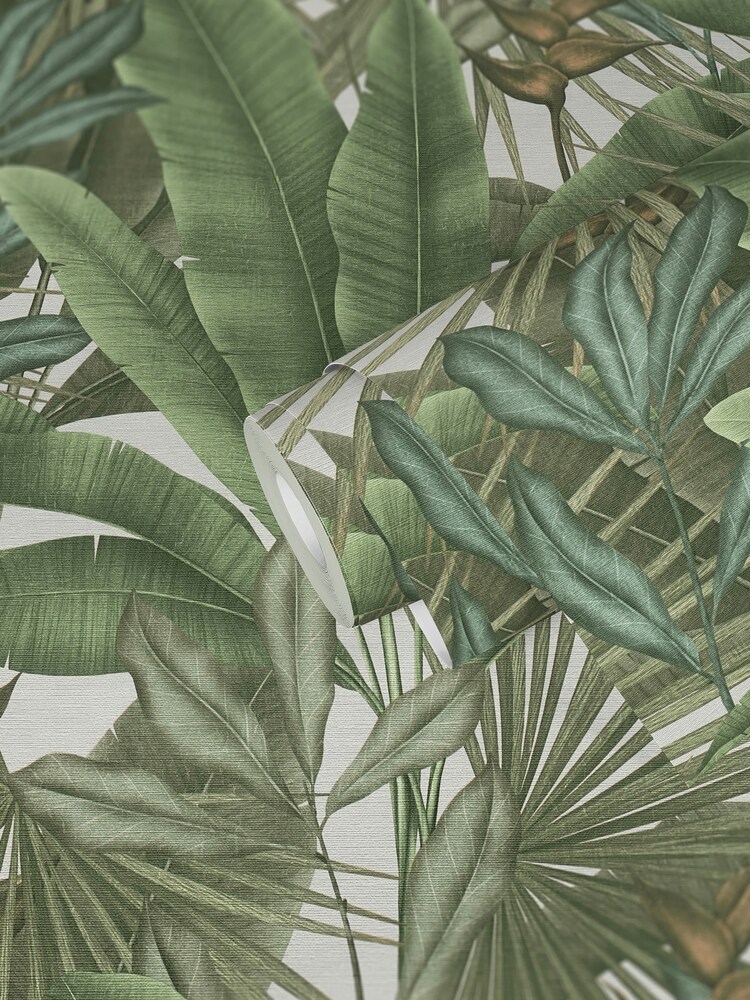 Galerie Green Welcome Home Tree Leaf A4 Wallpaper Sample - Image 6 of 6