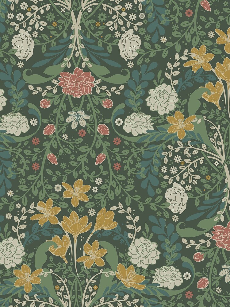 Galerie Red Sommarang 2 Floral Print A4 Wallpaper Sample - Image 2 of 2