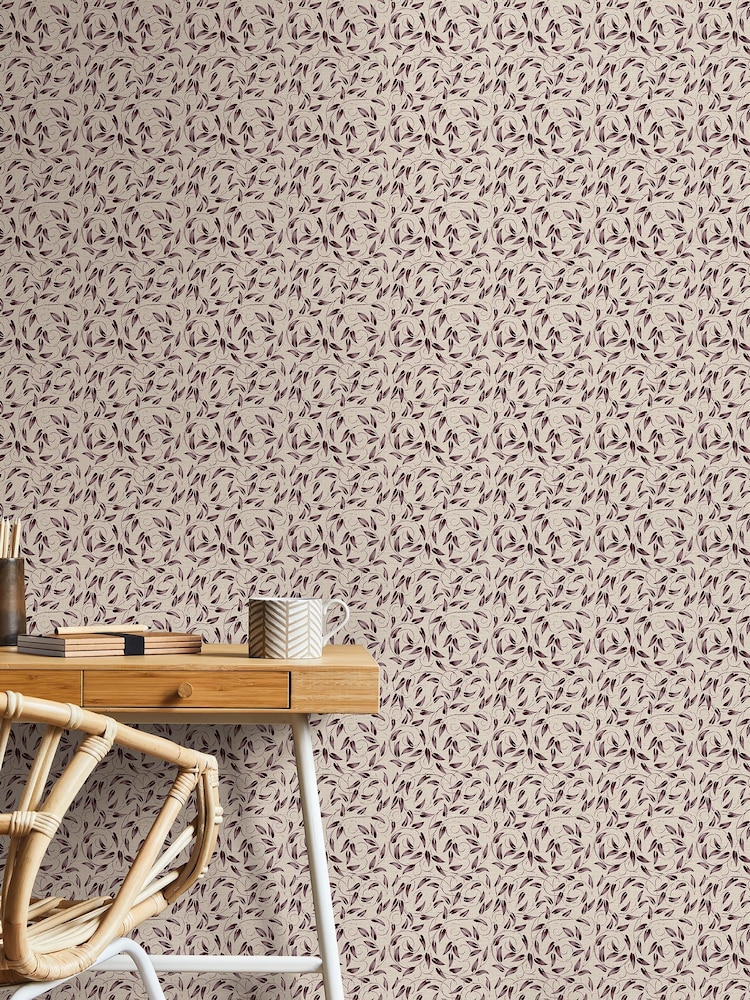 Laurence Llewelyn-Bowen Red Tit Willow Tree Leaf A4 Wallpaper Sample - Image 1 of 4 Laurence Llewelyn-Bowen Red Tit Willow Tree Leaf A4 Wallpaper Sample - Image 1 of 4