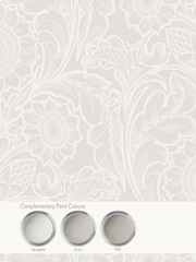 Laurence Llewelyn-Bowen Beige Sunnyside Up Floral Print A4 Wallpaper Sample - Image 4 of 4