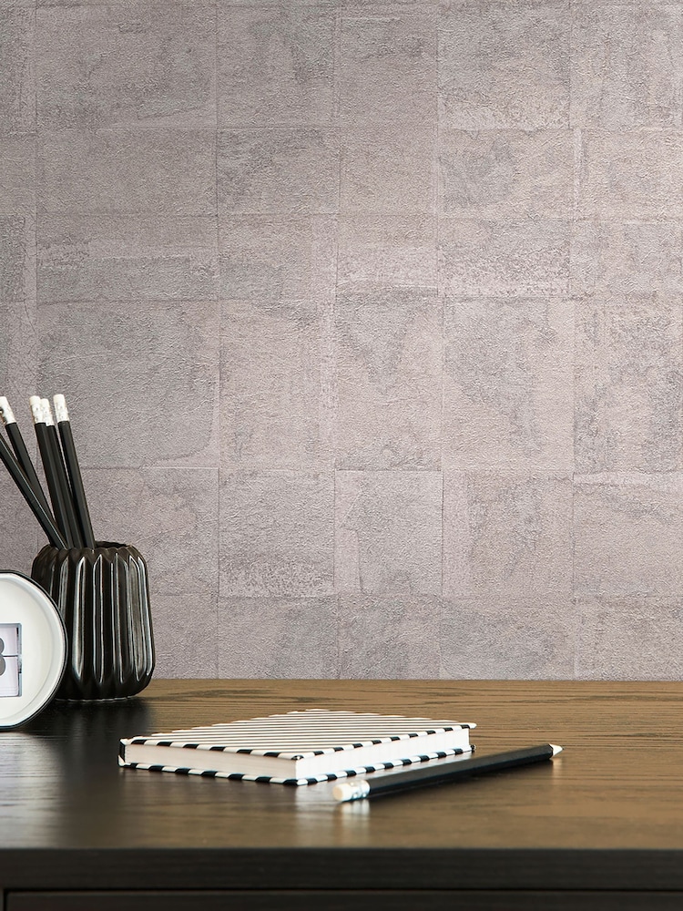 Galerie Pink Welcome Home Tile A4 Wallpaper Sample - Image 2 of 5