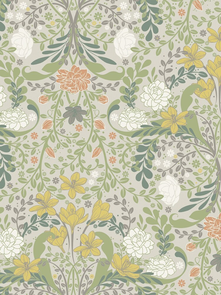 Galerie Orange Sommarang 2 Floral Print A4 Wallpaper Sample - Image 2 of 2