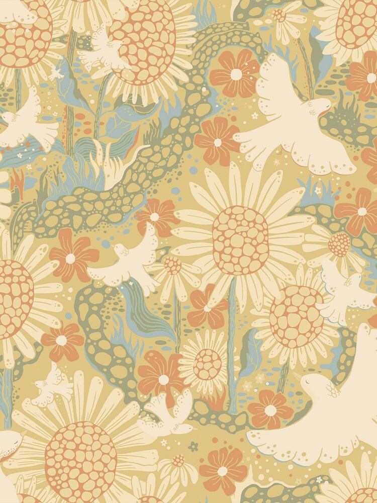 Galerie Yellow Sommarang 2 Floral Print A4 Wallpaper Sample - Image 2 of 2
