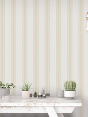 Galerie Yellow Spring Blossom Stripe A4 Wallpaper Sample - Image 1 of 2