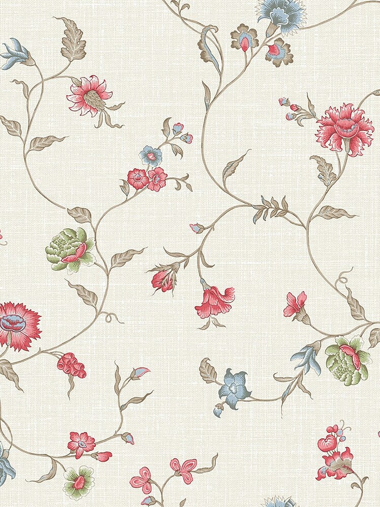 Galerie Red French Country Floral Print A4 Wallpaper Sample - Image 2 of 2 Galerie Red French Country Floral Print A4 Wallpaper Sample - Image 2 of 2