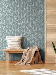 Galerie Blue Spring Blossom Sakura A4 Wallpaper Sample - Image 1 of 2