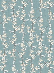 Galerie Blue Spring Blossom Sakura A4 Wallpaper Sample - Image 2 of 2