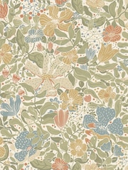 Galerie Green Sommarang 2 Floral Print A4 Wallpaper Sample - Image 2 of 2