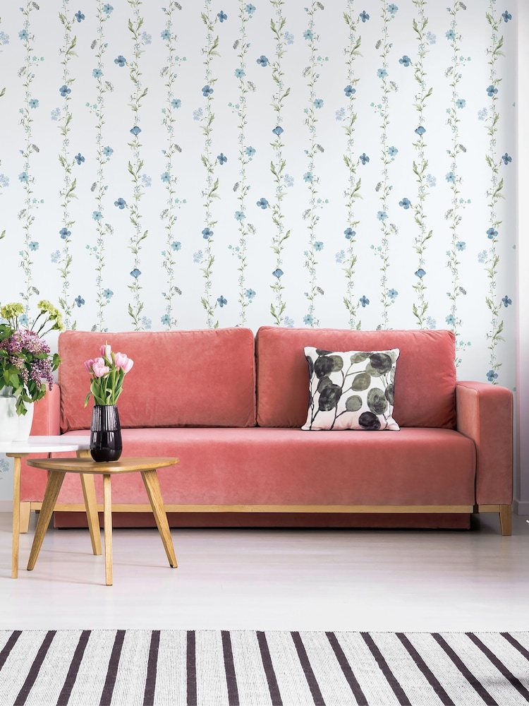 Galerie Blue Spring Blossom Botanical A4 Wallpaper Sample - Image 1 of 2