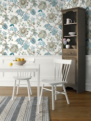 Galerie Blue French Country Floral Print A4 Wallpaper Sample - Image 1 of 2