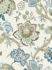 Galerie Blue French Country Floral Print A4 Wallpaper Sample - Image 2 of 2