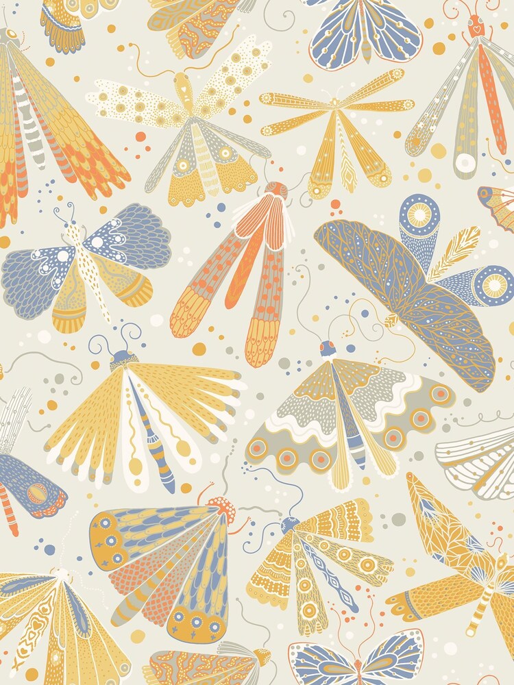 Galerie Yellow Sommarang 2 Butterfly A4 Wallpaper Sample - Image 2 of 2