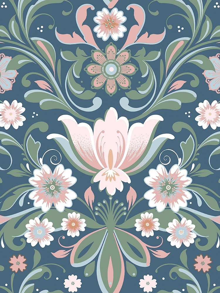 Galerie Pink Sommarang 2 Floral Print A4 Wallpaper Sample - Image 2 of 2 Galerie Pink Sommarang 2 Floral Print A4 Wallpaper Sample - Image 2 of 2