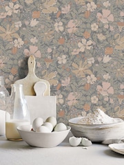 Galerie Pink Sommarang 2 Floral Print A4 Wallpaper Sample - Image 1 of 2
