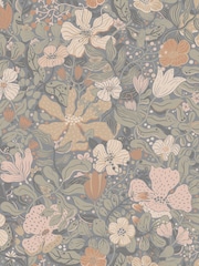 Galerie Pink Sommarang 2 Floral Print A4 Wallpaper Sample - Image 2 of 2