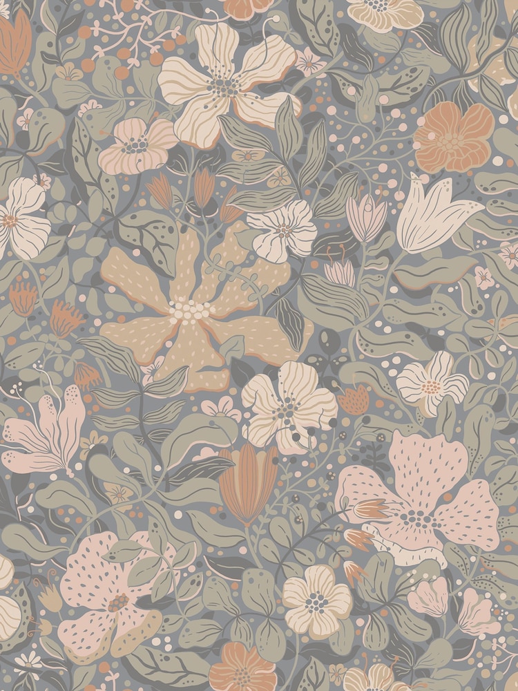 Galerie Pink Sommarang 2 Floral Print A4 Wallpaper Sample - Image 2 of 2 Galerie Pink Sommarang 2 Floral Print A4 Wallpaper Sample - Image 2 of 2
