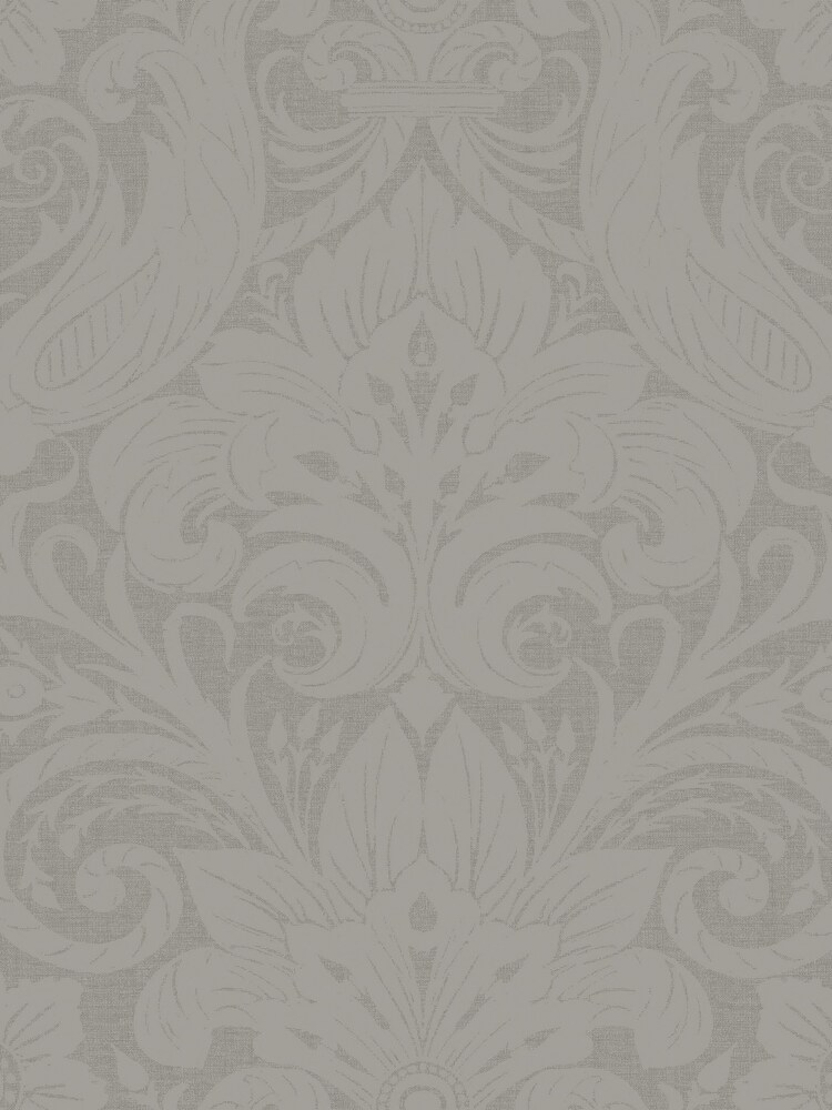 Laurence Llewelyn-Bowen Beige Damask Sauvage Flock A4 Wallpaper Sample - Image 2 of 6