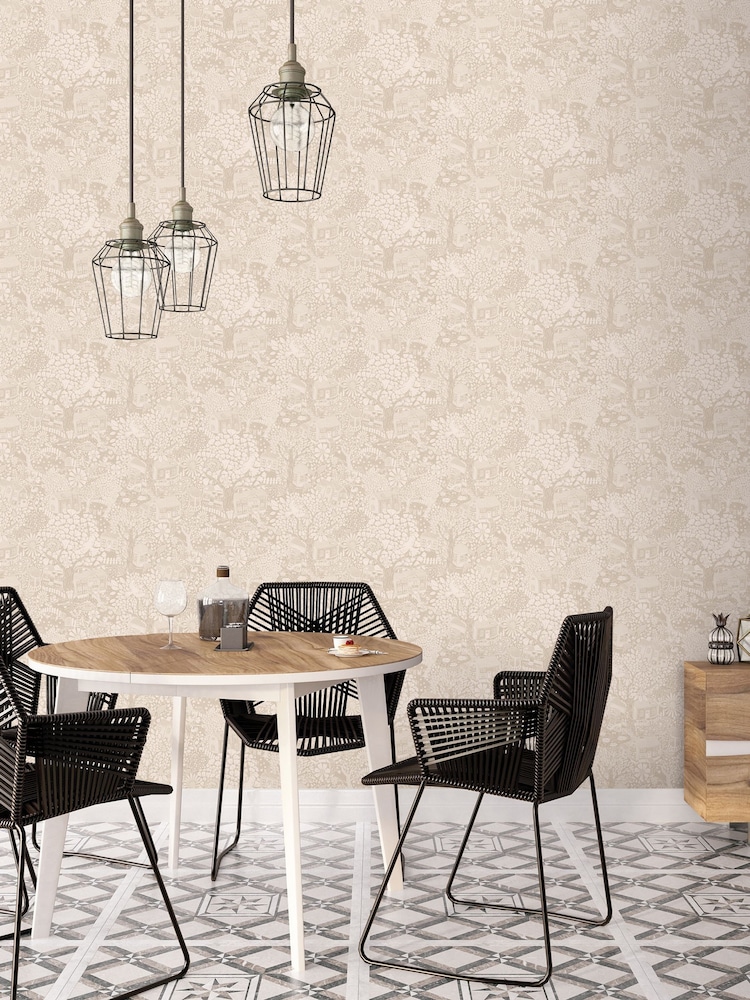 Galerie Beige Sommarang 2 Woodland A4 Wallpaper Sample - Image 1 of 2 Galerie Beige Sommarang 2 Woodland A4 Wallpaper Sample - Image 1 of 2