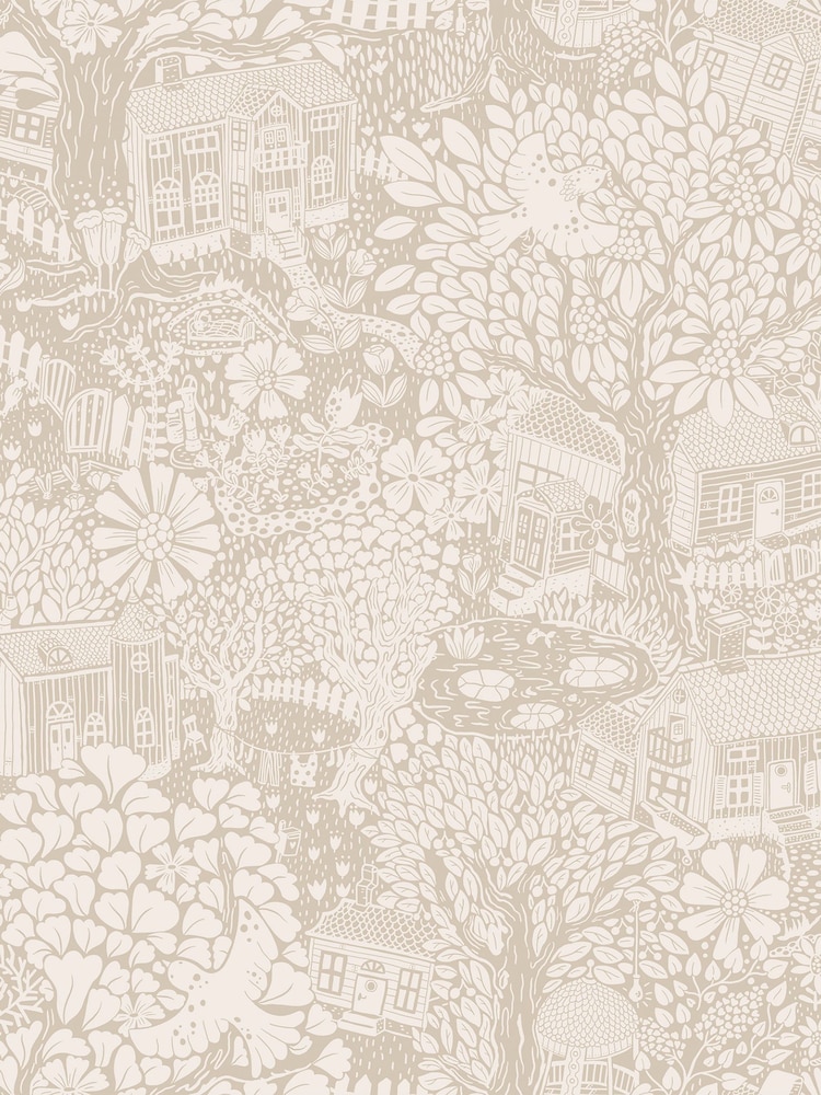 Galerie Beige Sommarang 2 Woodland A4 Wallpaper Sample - Image 2 of 2 Galerie Beige Sommarang 2 Woodland A4 Wallpaper Sample - Image 2 of 2