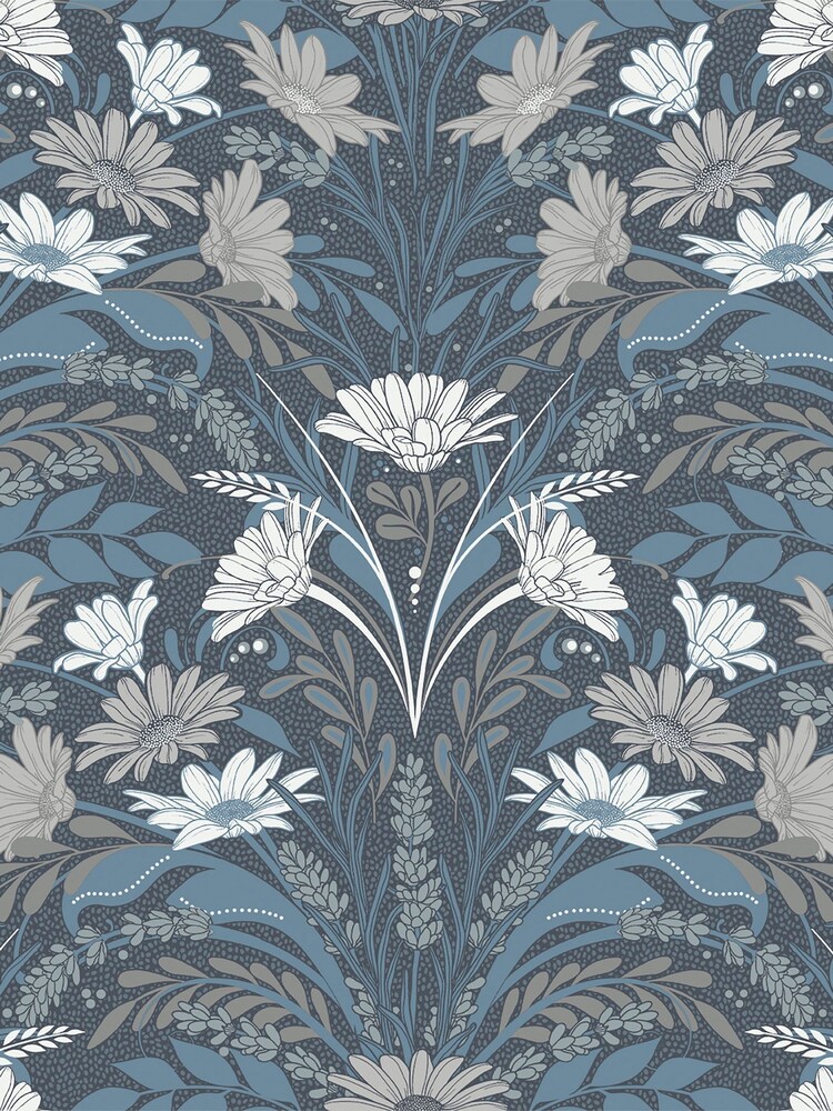 Galerie Blue Sommarang 2 Floral Print A4 Wallpaper Sample - Image 2 of 2 Galerie Blue Sommarang 2 Floral Print A4 Wallpaper Sample - Image 2 of 2