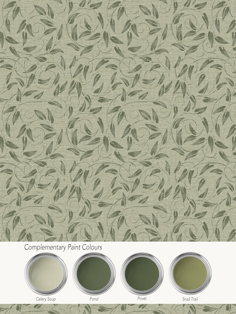 Laurence Llewelyn-Bowen Green Tit Willow Tree Leaf A4 Wallpaper Sample - Image 4 of 4