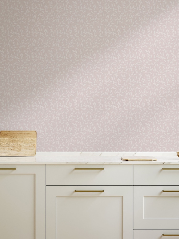 Laurence Llewelyn-Bowen Pink Tit Willow Tree Leaf A4 Wallpaper Sample - Image 1 of 4