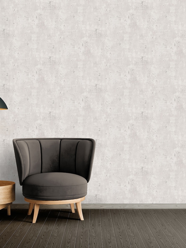 Galerie Silver Grey Welcome Home Plain Texture A4 Wallpaper Sample - Image 2 of 5