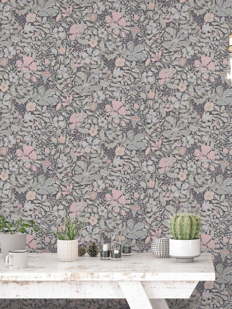 Galerie Pink Sommarang 2 Butterfly A4 Wallpaper Sample - Image 1 of 2