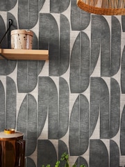 Galerie Black Welcome Home Tree Leaf A4 Wallpaper Sample - Image 1 of 6