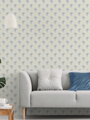 Galerie Blue French Country Floral Print A4 Wallpaper Sample - Image 1 of 2