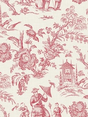 Galerie Red French Country Toile A4 Wallpaper Sample - Image 2 of 2