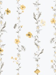 Galerie Yellow Spring Blossom Botanical A4 Wallpaper Sample - Image 2 of 2