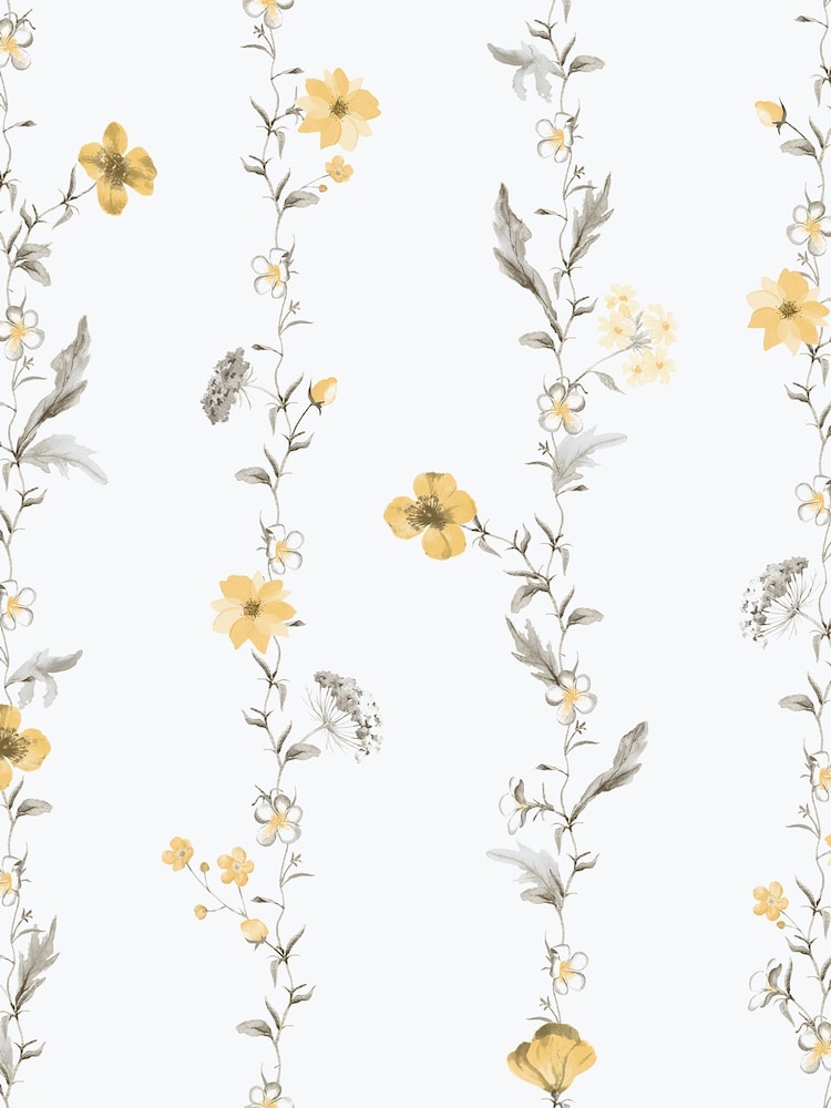 Galerie Yellow Spring Blossom Botanical A4 Wallpaper Sample - Image 2 of 2