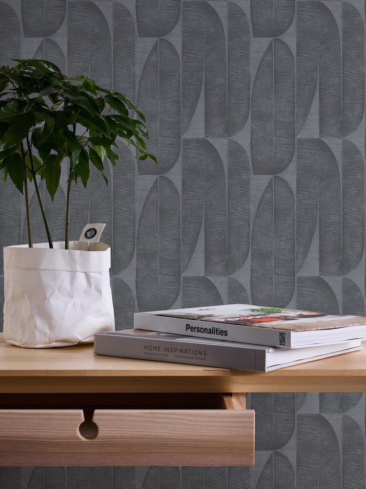 Galerie Black Welcome Home Tree Leaf A4 Wallpaper Sample - Image 2 of 5