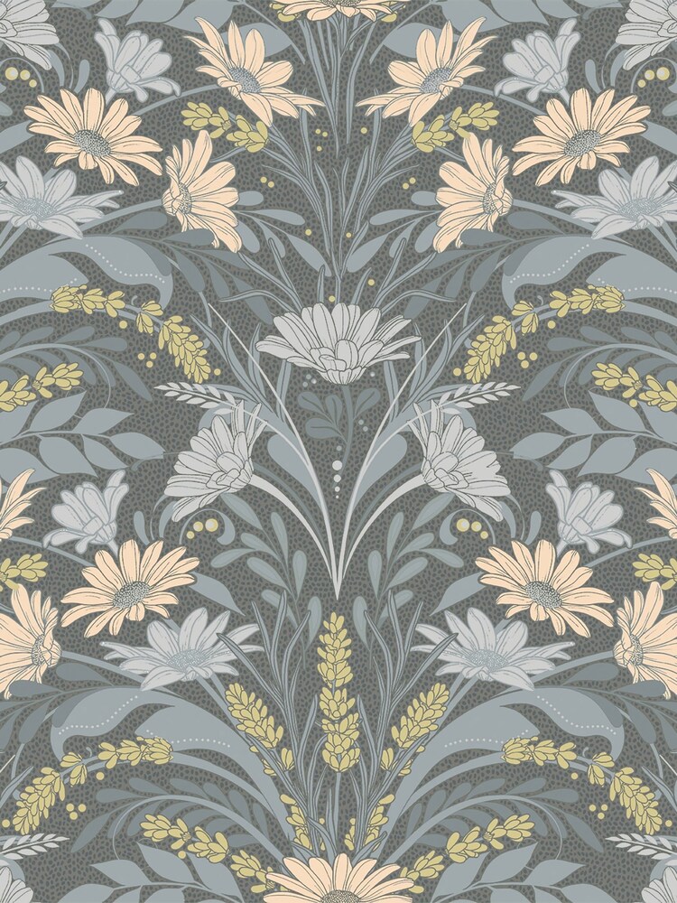 Galerie Grey Sommarang 2 Floral Print A4 Wallpaper Sample - Image 2 of 2