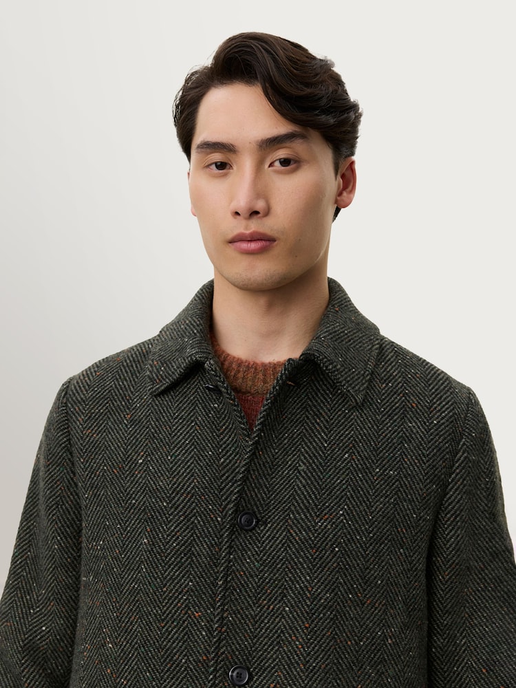 Les Deux Maximillian Herringbone Wool Coat - صورة 2 من 7 Les Deux Maximillian Herringbone Wool Coat - صورة 2 من 7