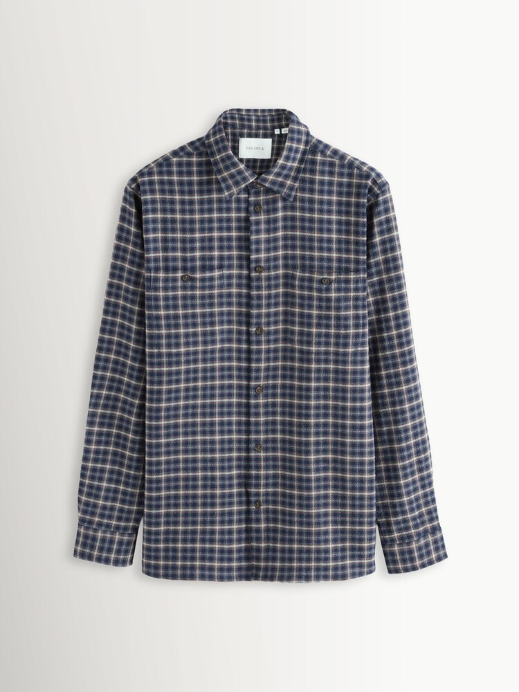 Les Deux Blue John Check Shirt - Image 1 of 1 Les Deux Blue John Check Shirt - Image 1 of 1