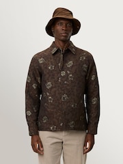 Les Deux Brown Kaleb Flower Jacquard Shirt - Image 1 of 7