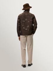 Les Deux Brown Kaleb Flower Jacquard Shirt - Image 2 of 7