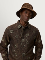Les Deux Brown Kaleb Flower Jacquard Shirt - Image 3 of 7