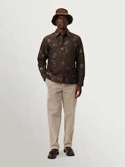 Les Deux Brown Kaleb Flower Jacquard Shirt - Image 4 of 7