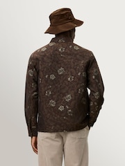 Les Deux Brown Kaleb Flower Jacquard Shirt - Image 5 of 7