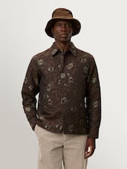 Les Deux Brown Kaleb Flower Jacquard Shirt - Image 6 of 7