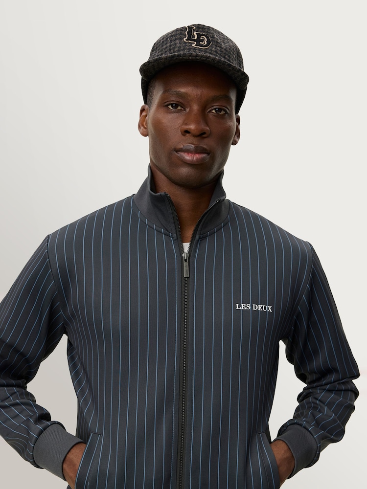 Les Deux Blue Ballier Pinstripe Jacket - Image 2 of 7 Les Deux Blue Ballier Pinstripe Jacket - Image 2 of 7